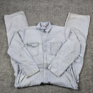 Vintage Big Ben Wrangler Coveralls Mens 42 Short Hickory Stripe Talon USA 80s